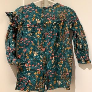 Zara kids long sleeve floral dress